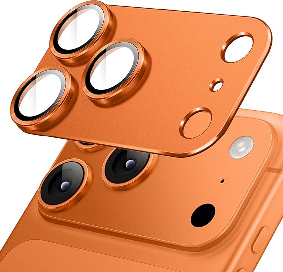 JETech Camera Lens Protector for iPhone 17 Pro Max, Orange, 1-Pack