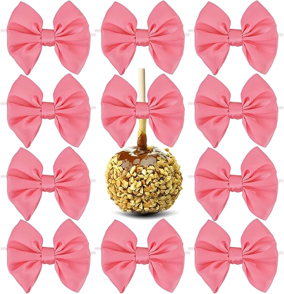 75 Packs Pink Bows Twist Tie Bows