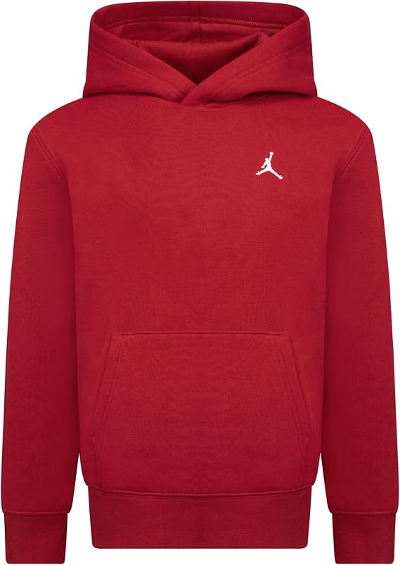 Jordan Brooklyn Big Kids Fleece Hoodie (95D232-R78, Gym Red)