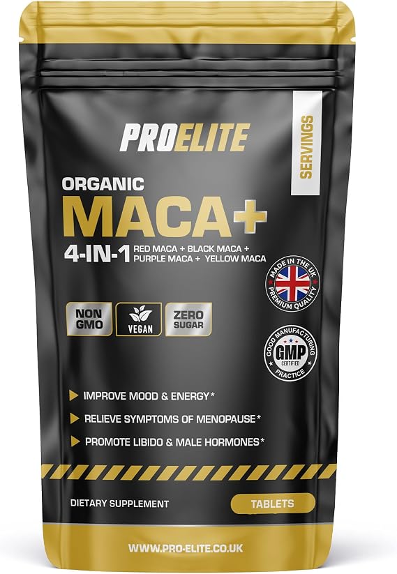 Maca Root Extract Superfood 180 Tablets Vegan - 500mg ? Peruvian Maca Root for Men and Women - Antioxidant, Energy, Libido, Fertility & Vitality, Hormone Balance Support by PROELITE