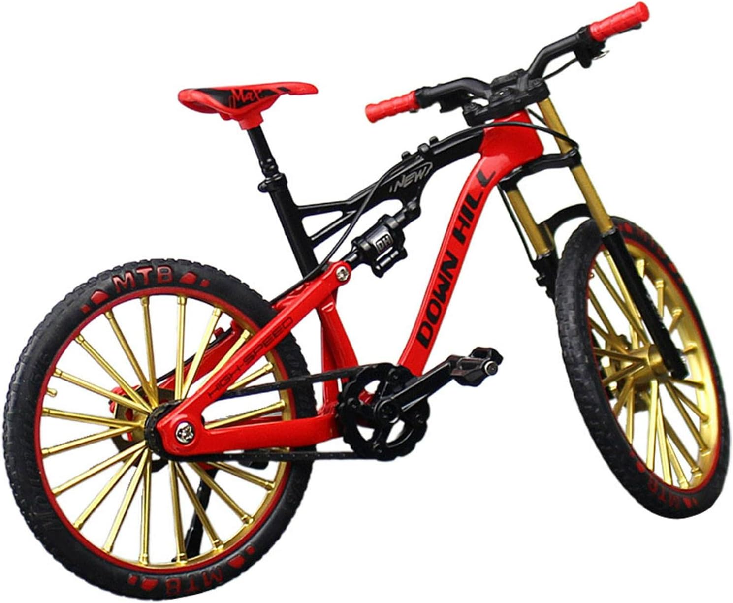 Bicycle Model Assembly,Ricky Zoom,Finger Bike1:10 Home Decor Children Toy Simulate Riding Bike Model Zinc Alloy Free StandingRose Red
