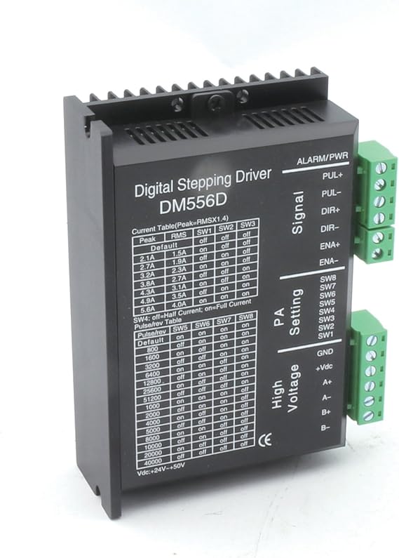 Nema17 Nema23 Digital Stepper Motor Driver DM556D 5.6A 24-50VDC 256 Microstep High Performance for CNC Router Engraving Milling Machine