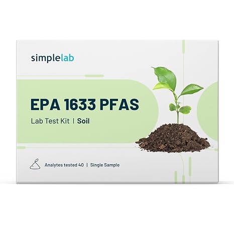EPA 1633 PFAS Soil Test by SimpleLab | Includes 40 compounds and Analysis by a Certified Laboratory | at Home Soil Lab Test | Collect Yourself at Home or Work and Mail in for Accurate Results