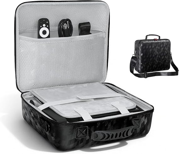 NexiGo Projector Carrying Case for Nova Mini, Hard Travel Case w/Adjustable Strap, Large Capacity Portable Bag Perfectly Fits Nova Mini Projector & Gimbal Stand, Shockproof & Water-Resistant