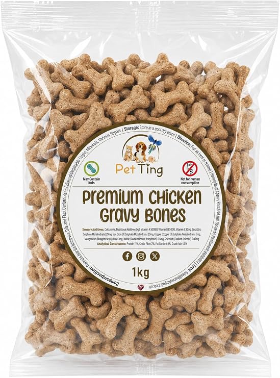 Premium Chicken Flavored Gravy Bones 1kg (Gravy Bones Chicken)