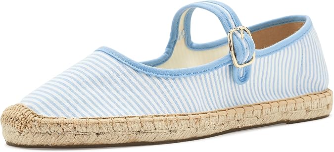 Soludos Women's Seersucker Mary Jane Espadrille