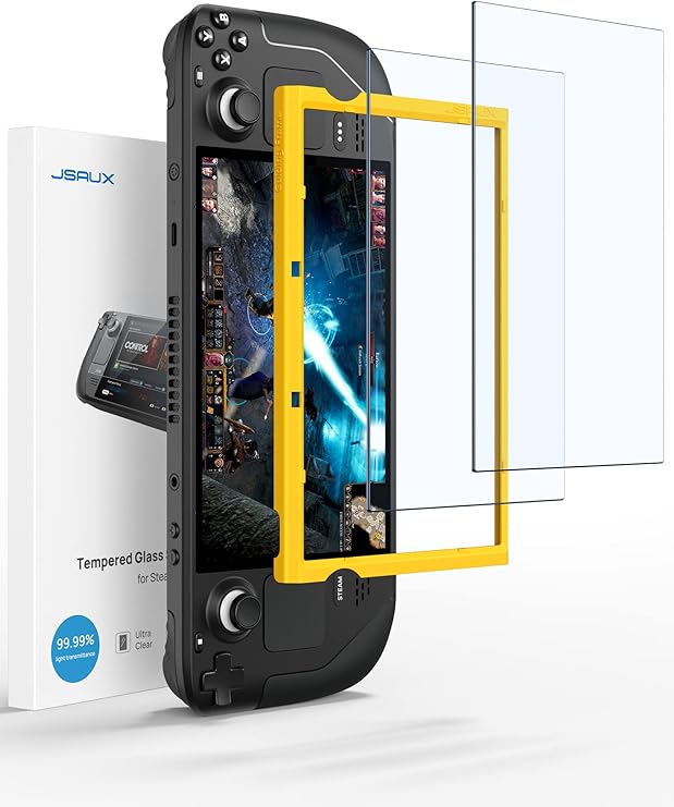 JSAUX 2-Pack Ultra HD Screen Protector for Steam Deck OLED/LCD