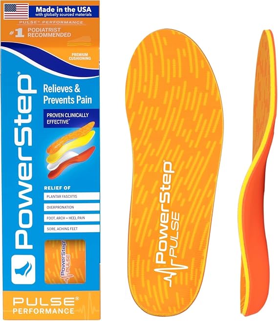 PowerStep Pulse Performance Insole, Neutral Arch, Men 4-4.5 / Women 6-6.5
