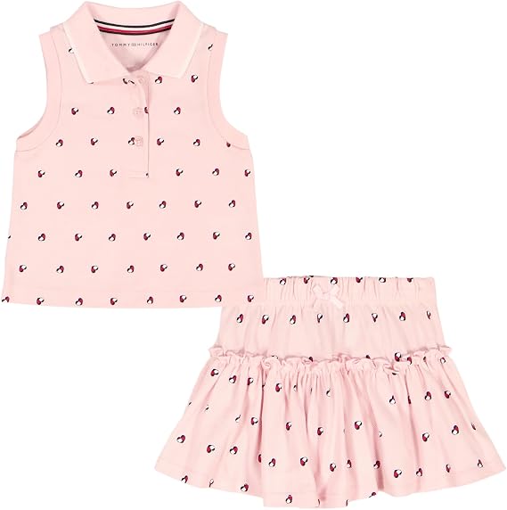 Tommy Hilfiger Baby Girls 2-Piece Top and Skort Set