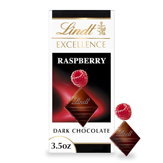 Lindt EXCELLENCE Raspberry Dark Chocolate Candy Bar, 3.5 oz. Bar
