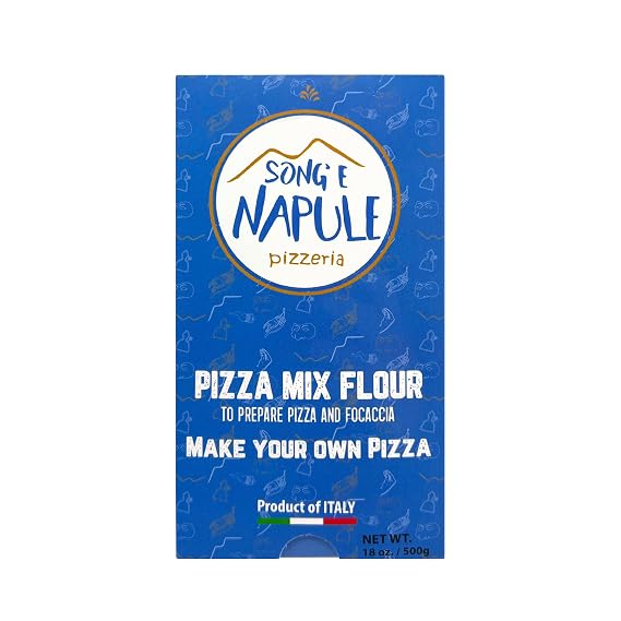Song' E Napule Pizza Mix Flour | To Prepare Pizza and Focaccia | Make Your Own | Product of Italy, 18 Ounce Box