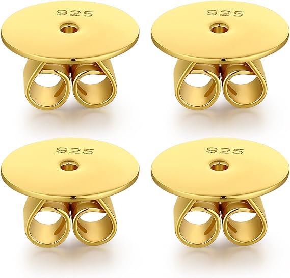 Earring Backs for Stud S925 Sterling Silver Safety Locking Lifter Secure Hypoallergenic Magic Earring Backs