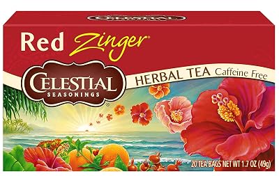 Celestial Seasonings Tea Caffeine Free Herbal Tea, Red Zinger 20 ea Packs of 3