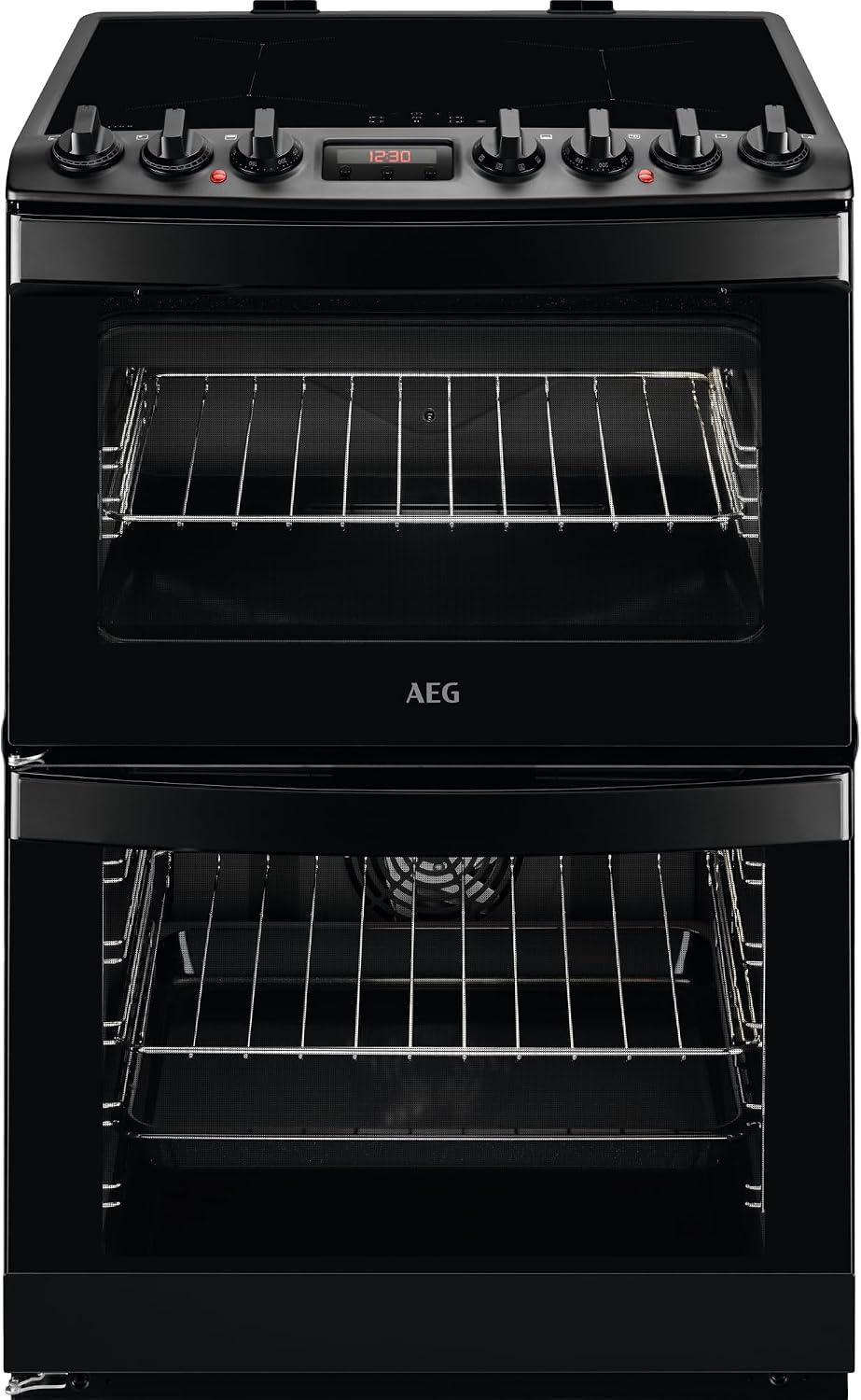 AEG 60cm Electric Double Oven Induction Cooker - Matte Black [Energy Class A]