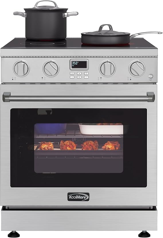 KoolMore 30 in. Professional Electric Range with 14900W of Power, 240V in Stainless-Steel (KM-EPR-30AP-SS)