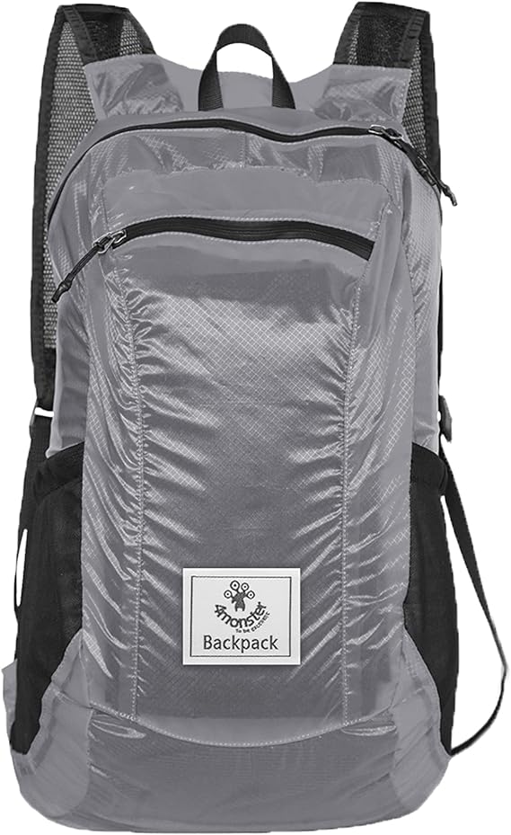 4Monster Packable Backpack Ultra Lightweight, Foldable Backpack Water Resistant, Hiking Daypack for Travel Camping Outdoor
