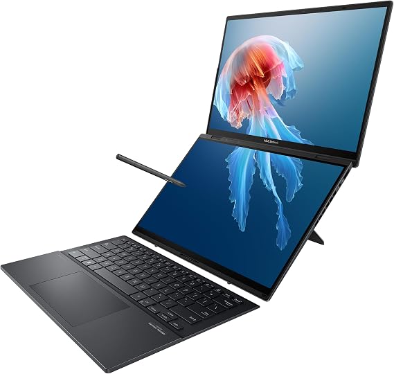 ASUS Zenbook Duo Dual 14" OLED WUXGA Notebook Intel Core Ultra 7 155H 16GB RAM 1TB SSD Intel Arc Graphics Inkwell Gray