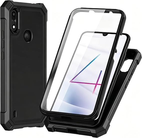 Compatible with Gabb Phone 4 Case with Screen Protector Black