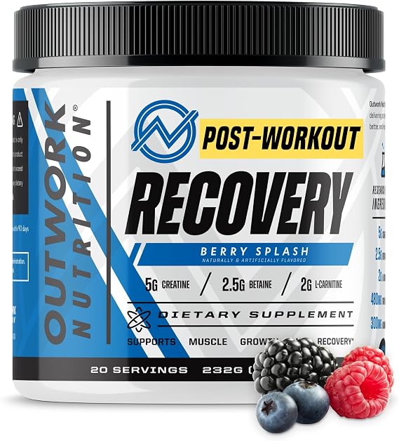 Outwork Nutrition Post Workout Recovery Powder (Berry Splash)