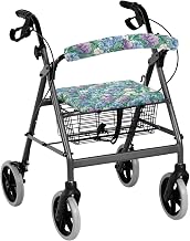 Gomyblomy Bee Sunflower Rollator Walker Seat and Backrest Covers for Women Soft Dust Cover Universal Rollator Walker Accessories for Seniors Protective Walker Seat Covers for Decor