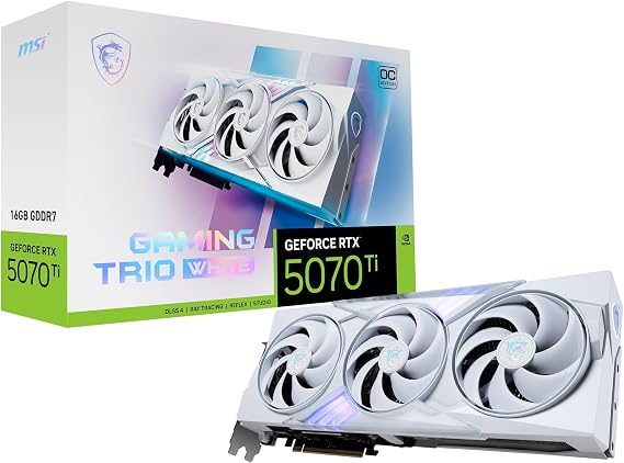 MSI GeForce RTX 5070 Ti 16G GAMING TRIO OC WHITE Graphics Board VD9040