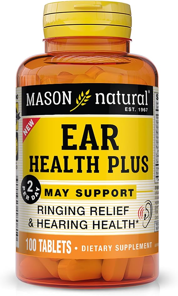 MASON NATURAL Ear Health Plus Support with B Vitamins, 50 Day Supply