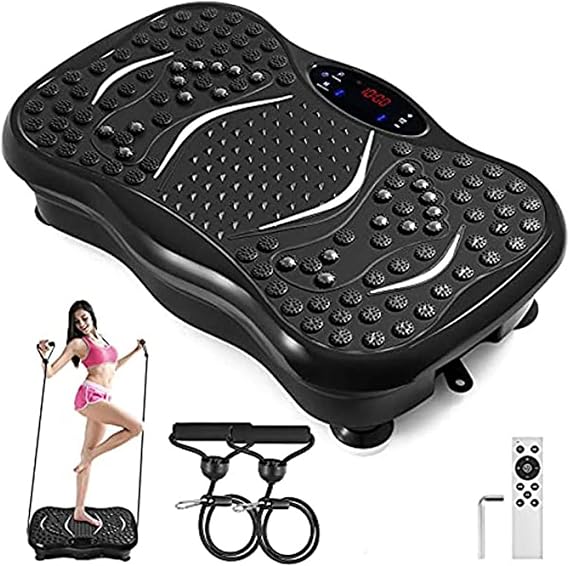 PEIXEN Multifunctional Vibration Platform, Vibration Plate Exercise Machine, Full Body Shake Exercise Machine, Vibration Fitness Trainer, Bluetooth Speaker, Lcd Screen black