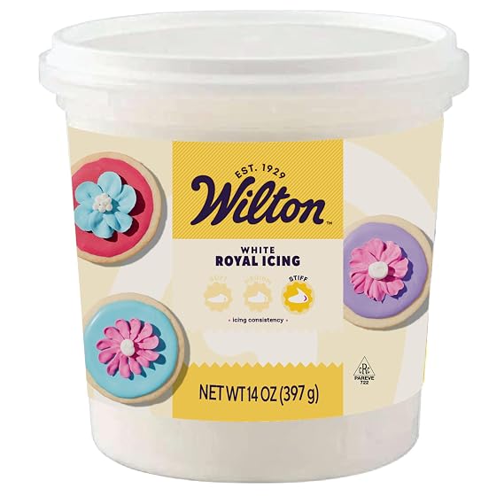 Wilton Ready-to-Use Royal Icing, White, Hard-Drying, 14 oz.