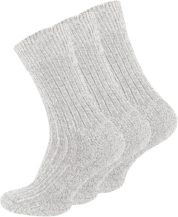 3 Pairs Wool Socks, Soft Filled Plush Layout, Winter Socks, Men's Socks with Filled Soles