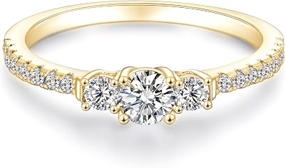 SHINYSO Wedding Band for Women Cubic Zirconia CZ Engagement Ring Anniversary Promise Eternity Jewellery Rings Size 4-10