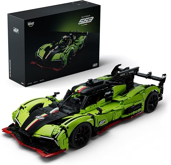 Nifeliz S63 Hypercar Model Building Set, 1:8 Scale Collectible Racing Car for Adults, Build and Display Model for Home or Office Décor, Gift for Motorsport Fans (3699 PCS, NF10283)