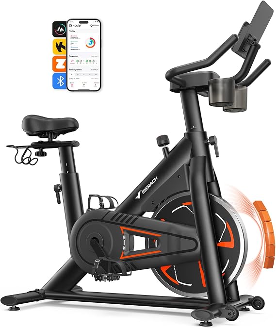 MERACH S36 Exercise Bike, Magnetic Resistance, 330lbs Capacity