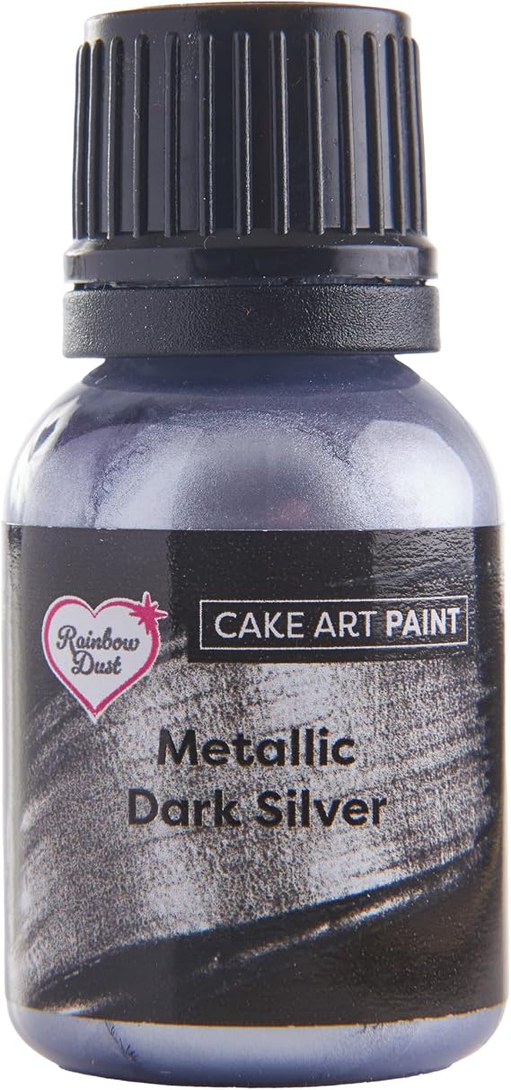Rainbow Dust Metallic Paint Dark Silver