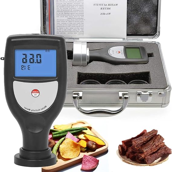 Water Activity Meter Portable Water Acivity Monitor WA-60A for Food Meat Fruits Water Activity Measurements, Range 0~1.0aw