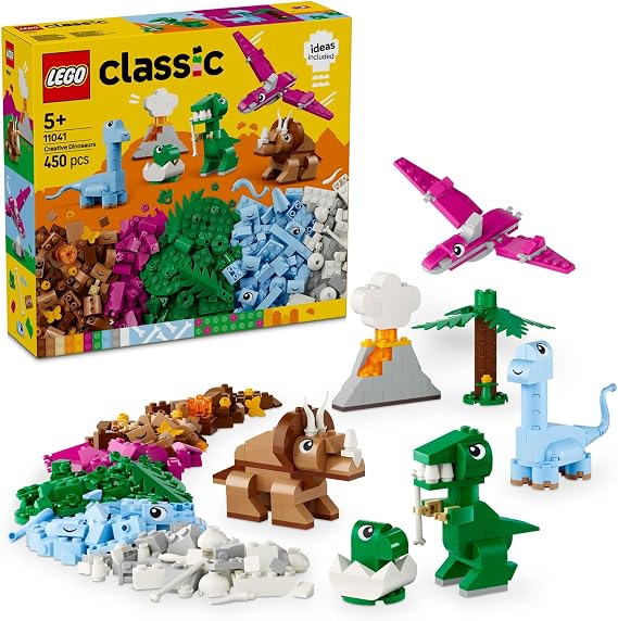 LEGO Classic Creative Dinosaurs Creative and Fun Toy Making Set for Kids Ages 11041-5 and Over (450 Pieces)