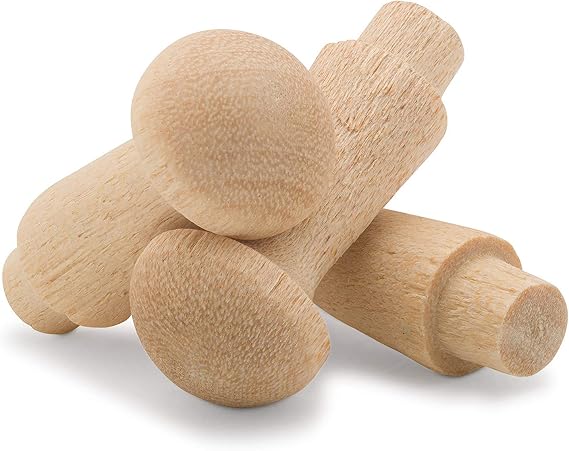 Woodpeckers Mini Wooden Shaker Pegs 1-inch w/ 3/16-inch Tenon, Pack of 100 DIY Wooden Wall Hooks, Wood Hooks for Hanging Jewelry