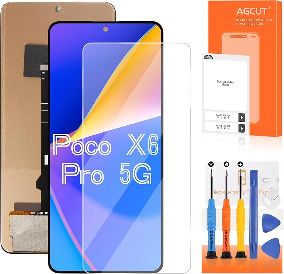 INCELL for Xiaomi Poco X6 Pro 5G Screen Replacement for Xiaomi Poco X6 Pro LCD Display 2311DRK48G, 2311DRK48I LCD Digitizer Touch Screen Assembly Repair Parts