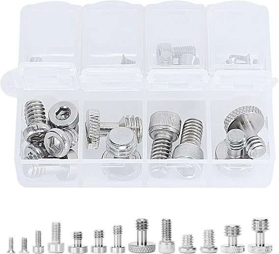 SmallRig 26 Pcs Stainless Steel Camera Screws, 1/4" 3/8" M2 M2.5 M3 M4