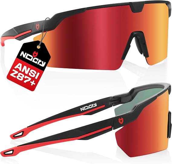 NoCry Anti-Fog Mirrored Safety Glasses for Men and Women Work Sunglasses