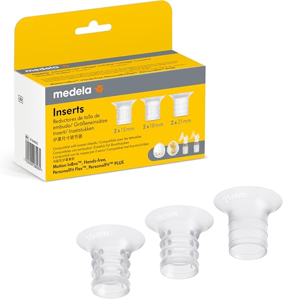 Medela Breast Shield Inserts | Adapt Medela Pumps & Shields Size | 6 Ct