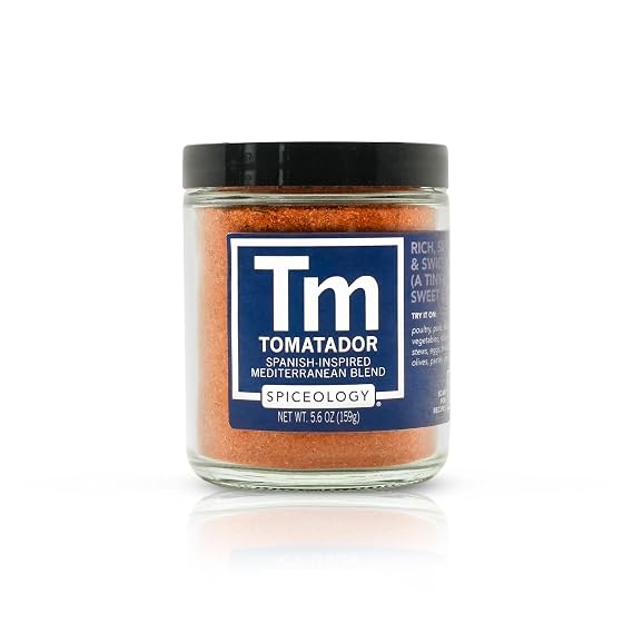 Spiceology - Tomatador Spanish-Inspired Mediterranean Spice Blend - All-Purpose Rubs, Spices and Seasonings - Use on: Chicken, Fish, Potatoes, Vegetables, Pastas, Stews and Bloody Marys - 5.6 oz