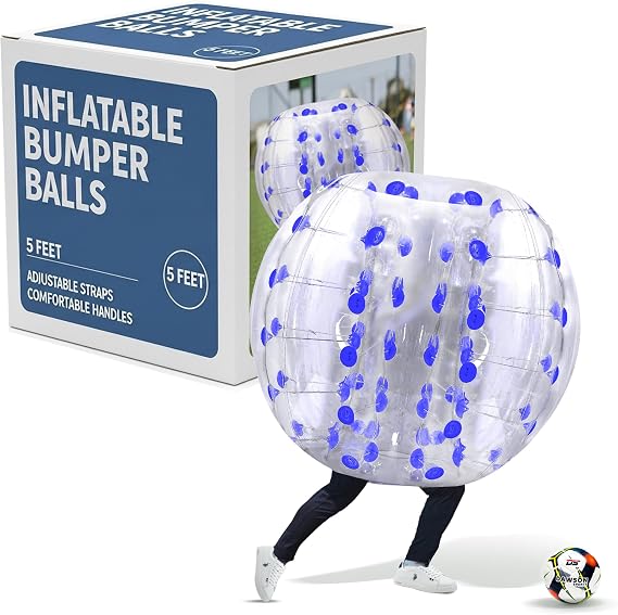 Human Hamster Ball, Zorb Ball, Bubble Soccer, Adults, 5FT, 4FT, Clear, 1PK | Houseables Human Bubble, Inflatable Body Bumpers, Kids, Sumo Bouncer, Whole Body Inside, Giant, Suit, Adult Sized, Knocker