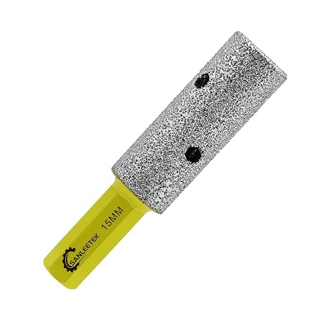 Diamond Finger Milling Bits 3/5"(15mm) SANLEETEK Tile Bits with Hex Shank for Existing Holes Enlarging Shaping Trimming in Tile Porcelain Ceramic Marble Granite Artificial Stone