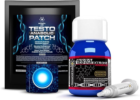 Testo Anabolic Patch : Testosterone, Muscle Growth & Strength Stack (1 Month Course)