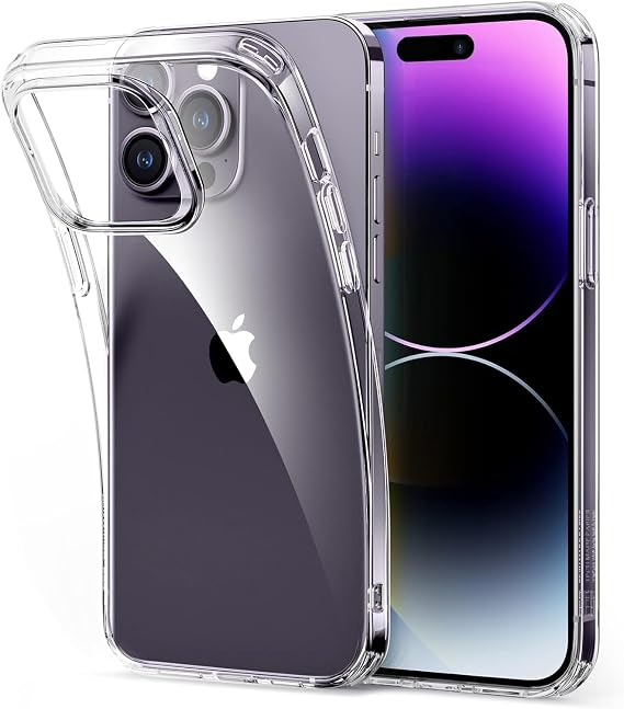 iPhone 15 ile Uyumlu Şeffaf ve Sararmaya Dayanıklı Silikon Kılıf, Extra İnce ve Yumuşak Model (iPhone 15 Pro)