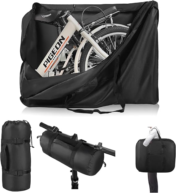 Bicycle Transport Bag, Waterproof, Durable 900D Carry Bag for 20 Inch Bag, Folding Bike, Universal Folding Bicycle Transport Storage Bag with Strong