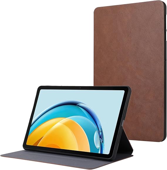 For Huawei MatePad SE 10.4 2022 Release Tablet Case,Folding Multi- Viewing Angles Stand Protective Cover Flip Shockproof PU Leather Slim,Auto Sleep/Wake(Brown)
