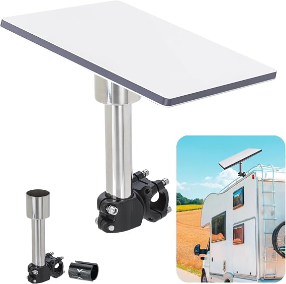 Pole Clamp Mount Kit for Starlink Mini, Rv Ladder & Roof Rack & Pole Clamp Mount Compatible with Pipe Range 0.9-1.3", Compatible Starlink Mini New and Old Version Pipe Adapter