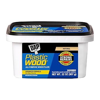 DAP Plastic Wood All Purpose Latex Wood Filler, Natural, 32 Oz (7079800525)