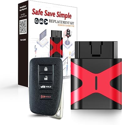 Remote Key Fob Replacement, Programmable Keyfob, Replacement Car Keys and Fob for 2013-2018 Lexus ES350 GS350 GS450H Smart Remote HYQ14FBA 281451-0020